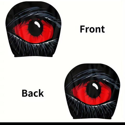 NovaMotor 2pc Red Devil's Eyes Headrest Covers